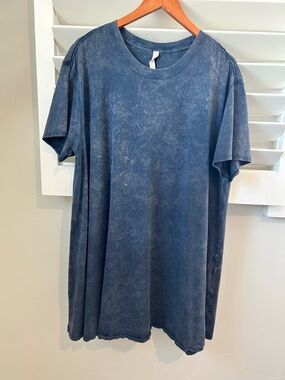 lululemon athletica Mineral Wash Navy Blue Short Sleeve T-Shirt Dress